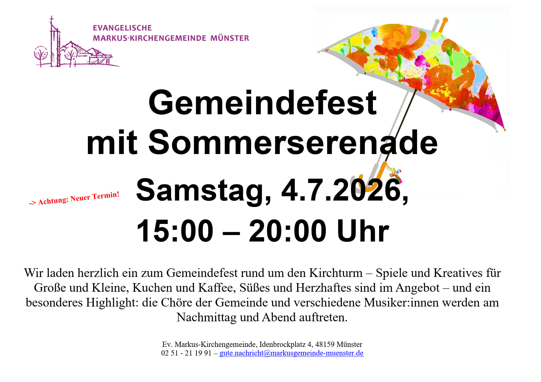 Gemeindefest 4.7.2026