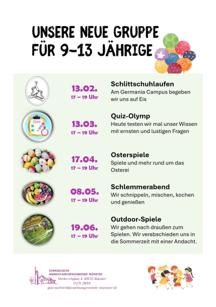 Die Gruppe Februar bis Juni 2026