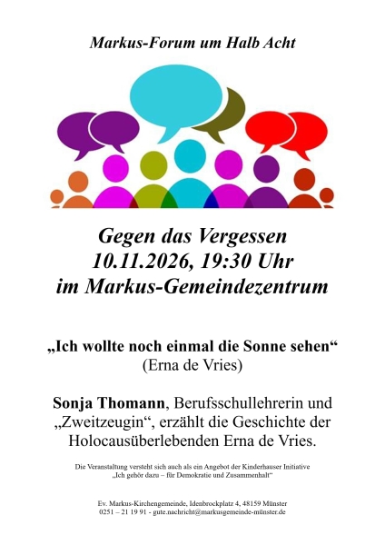 Gegen das Vergessen 10.11.2026